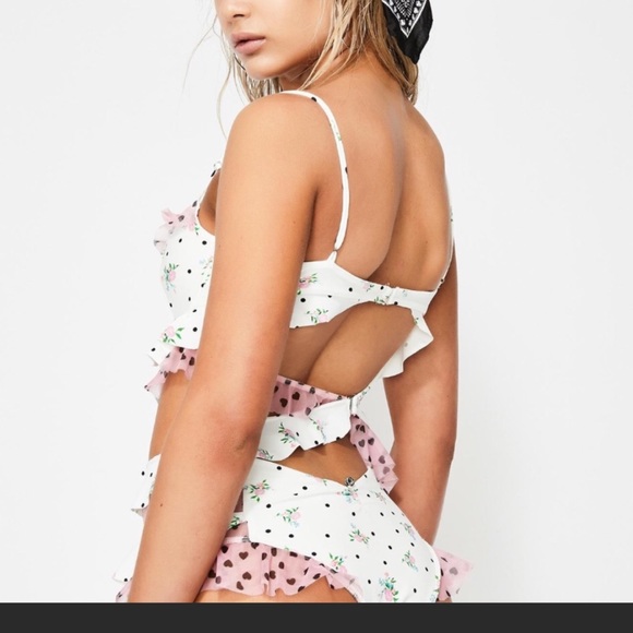 for Love and Lemons Womens Naomi Ruffle One-Piece for Love and Lemons Womens Naomi Ruffle One-Piece